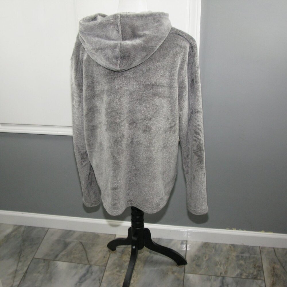 Departwest Gray Soft Fuzzy Hoodie Size Large - image 3
